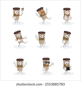 All-Set Espresso Logo Mascot Design: Perfect for Bold, Energizing, and Creative Branding in the Coffee, Beverage, or Café Industry