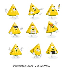  "All-Set Pineapple Slice Logo Mascot Design Perfect for Tropical, Fresh, and Fun Branding in the Food or Beverage Industry