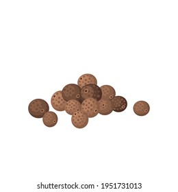 Allspice. Vector Illustration Cartoon Flat Icon Isolated On White Background.