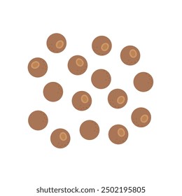 Pimienta. Icono plano de dibujos animados de Ilustración vectorial aislado sobre fondo blanco. Especia de hierba aromática para la comida y la bebida.
