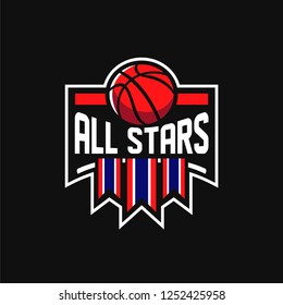 Allstars Basketball Logo Team Sports