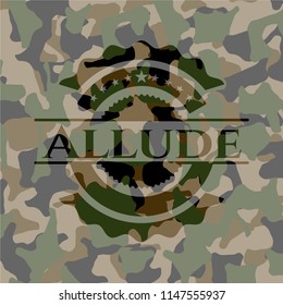 Allude on camouflaged texture