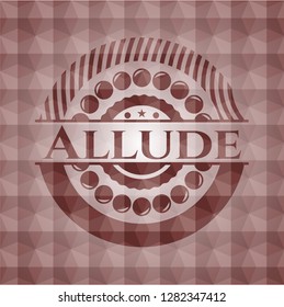 Allude red geometric emblem.