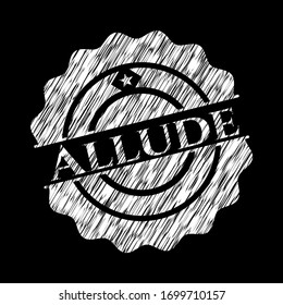 Alude escrito en una pizarra. Ilustración vectorial. Detallado.