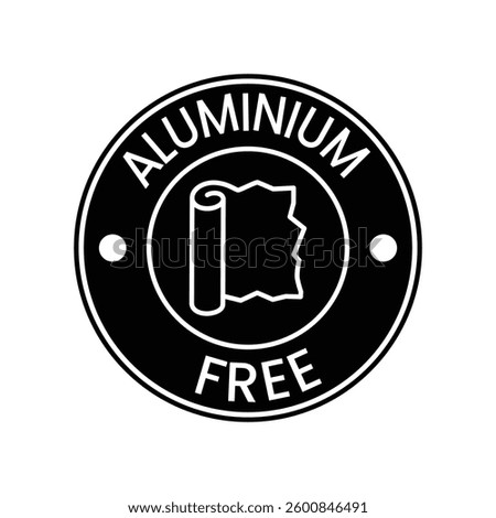 alluminium free emblem stamp vector design. good for packaging design