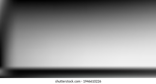 Allaluminium Horizontaler Farbverlauf-Mesh. Leere, kräftige, glatte Hintergrundfarbe. Grauer, horizontaler Gradientmesh. Silver Blurred Texture Illustration. einfarbiger metallischer Originalhintergrund.