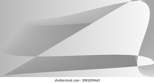 Alluminium Shape Technology Monochromatic Horizontal Lines. Minimal Futuristic Dynamic Modern Gradient Mesh. Metallic Layers Gray Silver Illustration. Grey Fluid Smooth Digital Original Background.