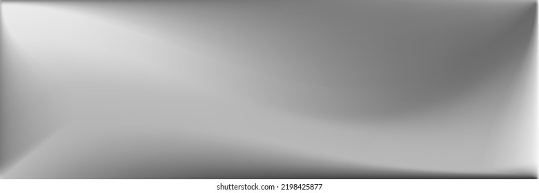 Alluminium Wavy Gradient Mesh. Schwarz-Weiß Wasser Wavy FarbenMesh. Natürlicher grauer, horizontaler Hintergrund. Blank monochromatischer Originalhintergrund. Metallische glatte Oberflächenillustration.