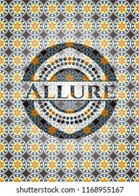 Allure arabesque badge. arabic decoration.