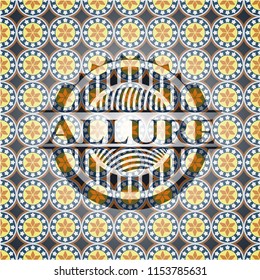 Allure arabesque emblem background. arabic decoration.