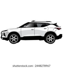 The allure of the latest SUV cars against suspended backgrounds with our editable vector art realism. Capturing sleek design and dynamic energy for impactful visual