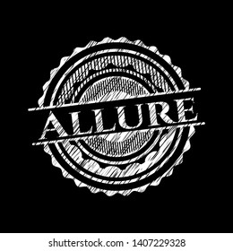 Allure on chalkboard. Vector Illustration. Detailed.