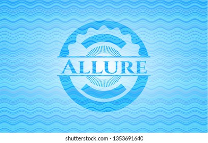 Allure water emblem background.