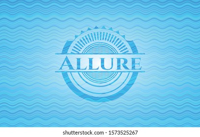 Allure water wave representation emblem. Vector Illustration. Detailed.