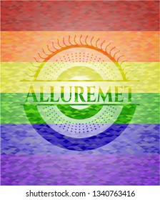 Alluremet lgbt colors emblem 