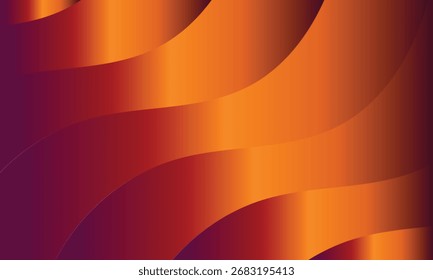 Um fundo sedutor de camadas de gradiente ondulado cria uma interação cativante de luz e cor, passando de tons roxo profundo e vermelho para tons laranja quentes.