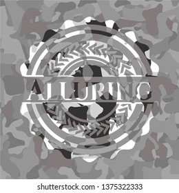 Alluring on grey camouflaged pattern