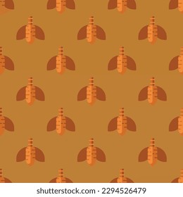 Alluring square tile displaying a delightful food rendering. Seamless pattern with yucca on copper background. Design for an odor-proof wrap for patties.