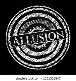 Allusion with chalkboard texture