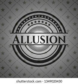 Allusion dark icon or emblem
