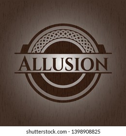 Allusion wood emblem. Retro. Vector Illustration.