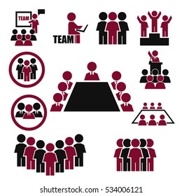 ally, alliance, team icon set