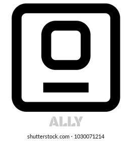 Ally conceptual graphic icon. Design language element, graphic sign.