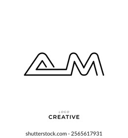ALM, AM Creative Latter Logo Design Branding Logo Design. Creative Logo. Template. Vector illustration. Modern Design. Monogram Design. Brand Identity. Company Logo.