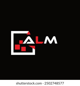  ALM creative minimalist letter logo.  ALM unique vector initials alphabet letter logo design
