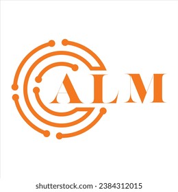 ALM letter design.ALM letter technology logo design on white background.ALM Monogram logo design for entrepreneur and business.