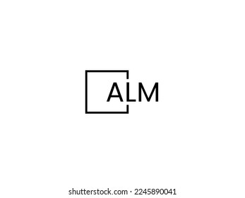 ALM Letter Initial Logo Design Vector Illustration