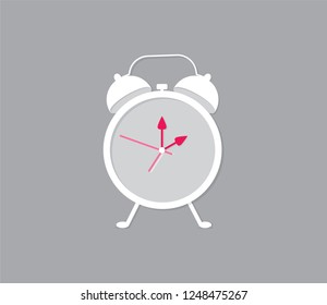 Alma clock with  paper effect with vector 