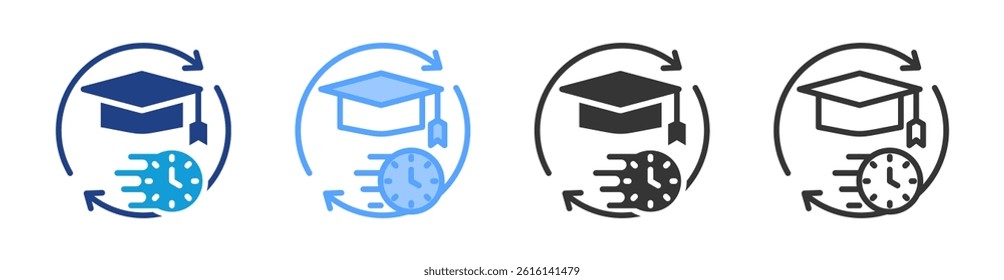 Alma Matter icon set multiple style collection