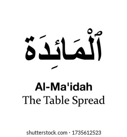 Al-Ma'idah is the fifth chapter (surah) of the Quran, with 120 verses (ayat).