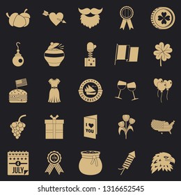 Almanac icons set. Simple set of 25 almanac vector icons for web for any design