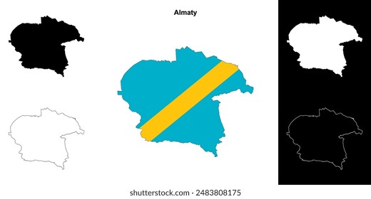 Mapa de la región de Almaty