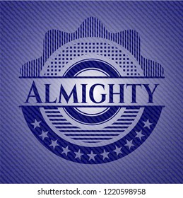 Almighty emblem with jean high quality background