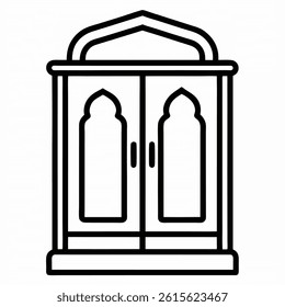 Almira Outline Icon Isolated on White Background