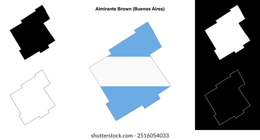 Almirante Brown department (Buenos Aires) mapa esboço conjunto