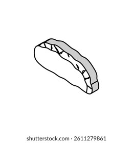 almond biscotti food snack isometric icon vector. almond biscotti food snack sign. isolated symbol illustration