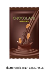 Almond chocolate design. vector illustration