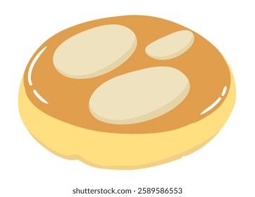 Almond cookies Vector Illustration. Indonesian Idul Fitri Special cookies.