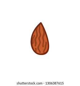 almond doodle icon
