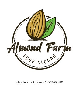 Almond Farm Logo, Almond Logo