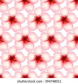 Almond flower seamless pattern