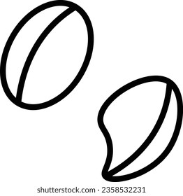 Almond Food Nut Outline Icon