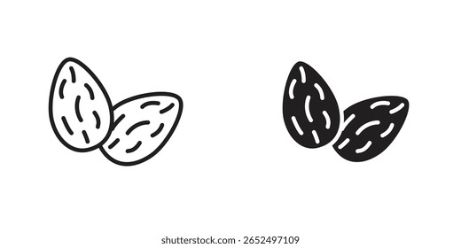 Almond icon Design Illustrations. editable web icons