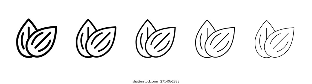 Mandel-Icon-Design, Logo, App, UI. Vektorgrafik, EPS