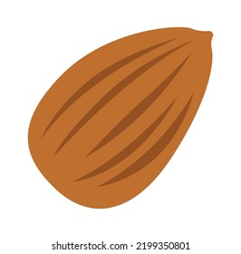 Almond Icon. Healthy Food. Vector Illustration