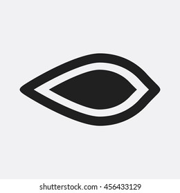 Almond icon illustration isolated vector sign symbol